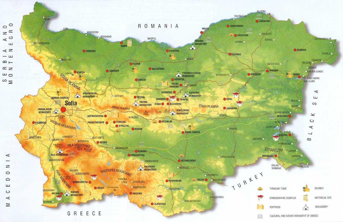 Gunung bulgaria peta