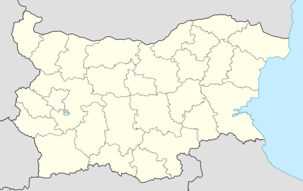 peta dari Bulgaria peta vektor