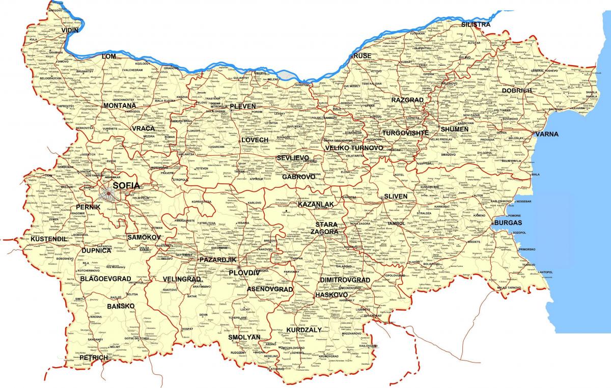 Bulgaria negara peta