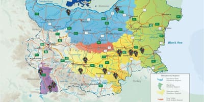 Peta dari bulgaria anggur