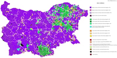 Peta dari etnis Bulgaria