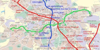 Peta dari Bulgaria metro
