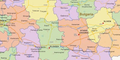 Peta dari Bulgaria politik