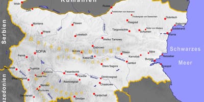Peta dari tepi laut bulgaria