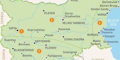 Bulgaria daerah peta