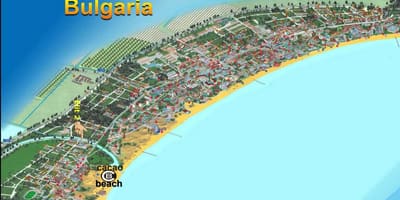 Peta kakao pantai Bulgaria
