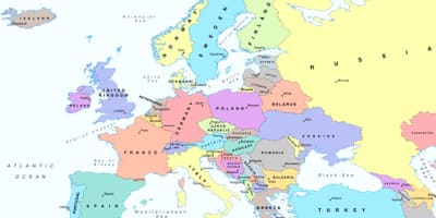 Peta eropa menunjukkan Bulgaria