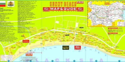 Peta wisata dari sunny beach, Bulgaria